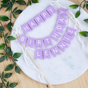 Personalisierte Filz Tortenfigur - Happy Birthday Cake Topper - Happy Birthday Cake Topper - Happy Birthday Cake Topper