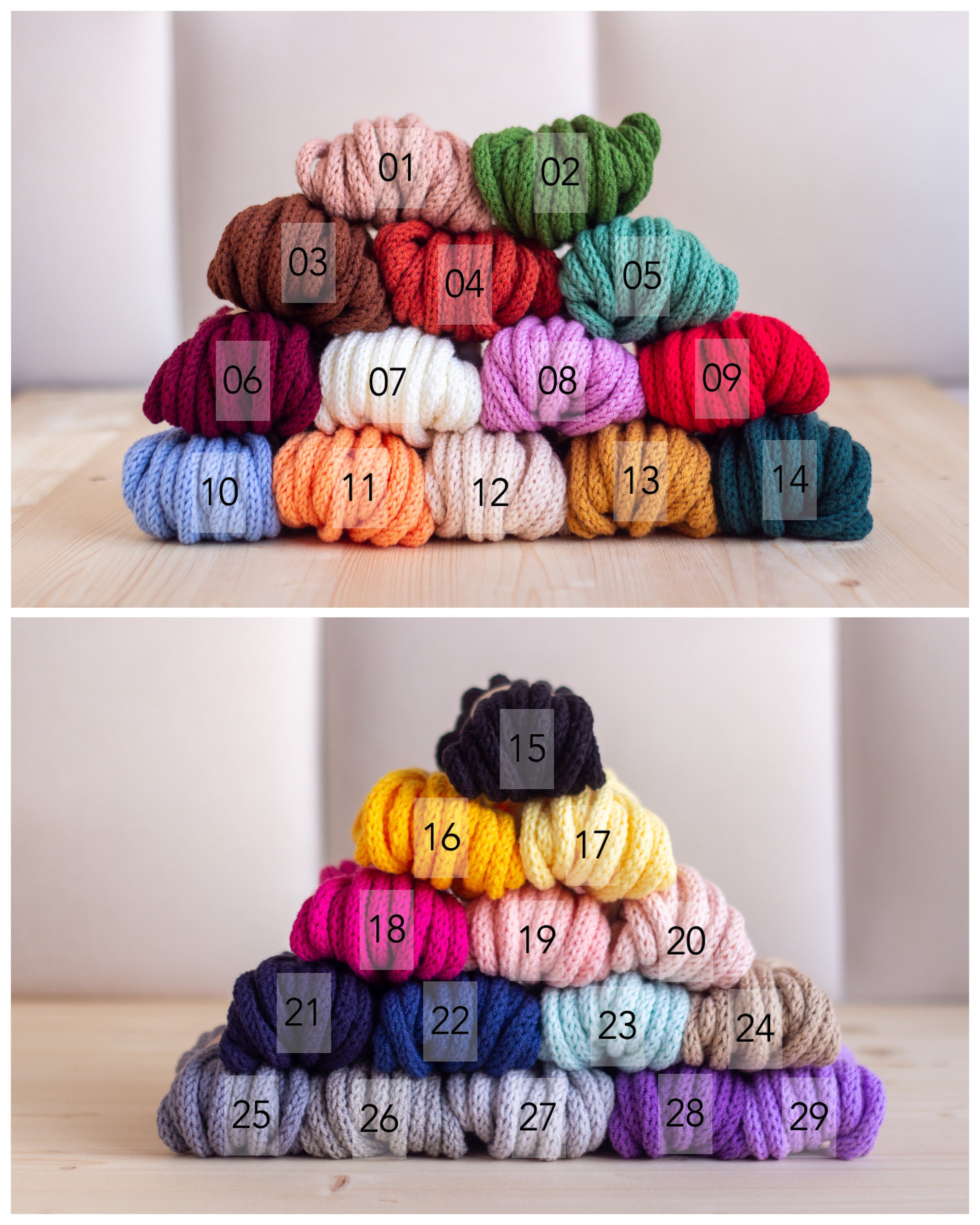 Cordón Tricotin de algodón tejido a mano en 29 colores Icord By The Meter  Cuerda tubular para DIY Wire Tejida Wall Word Crafts French Knitting -   España