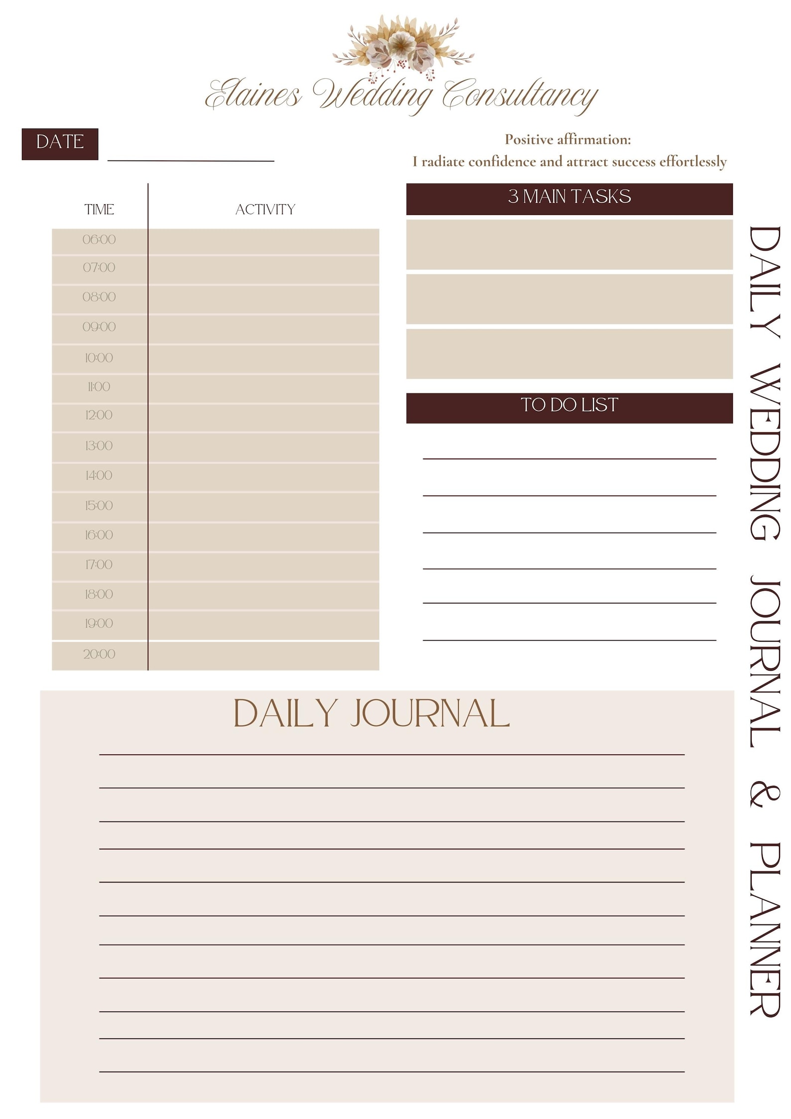 Wedding Journey Journal – Editable Canva Planner (digital Download) - Etsy
