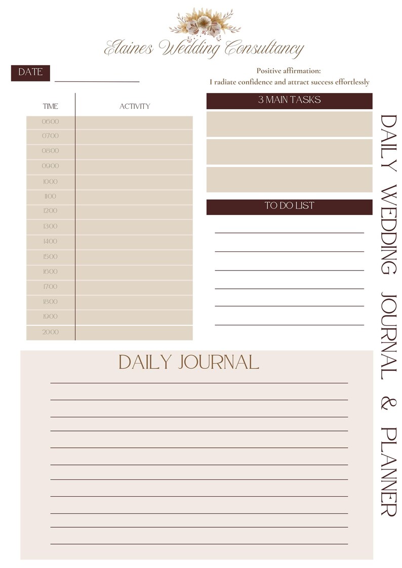 Wedding Journey Journal – Editable Canva Planner (digital Download) - Etsy