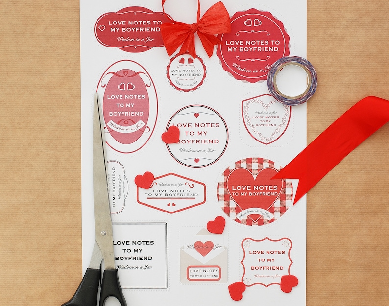 PRINTABLE Love Notes to My Boyfriend Valentines - 365 Messages, Miss ...