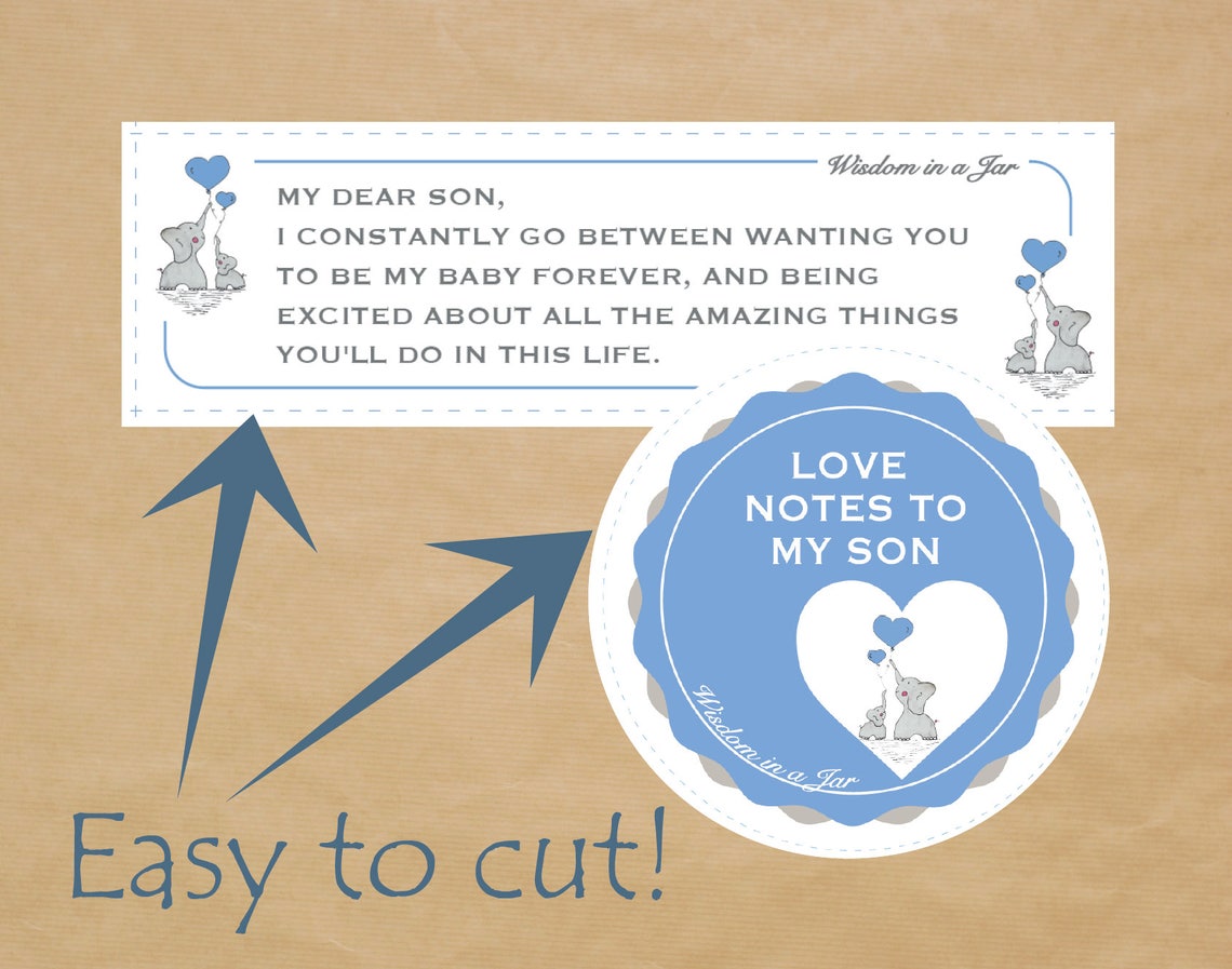 PRINTABLE Parenting Love Notes to Son 365 Messages 12 Jar - Etsy