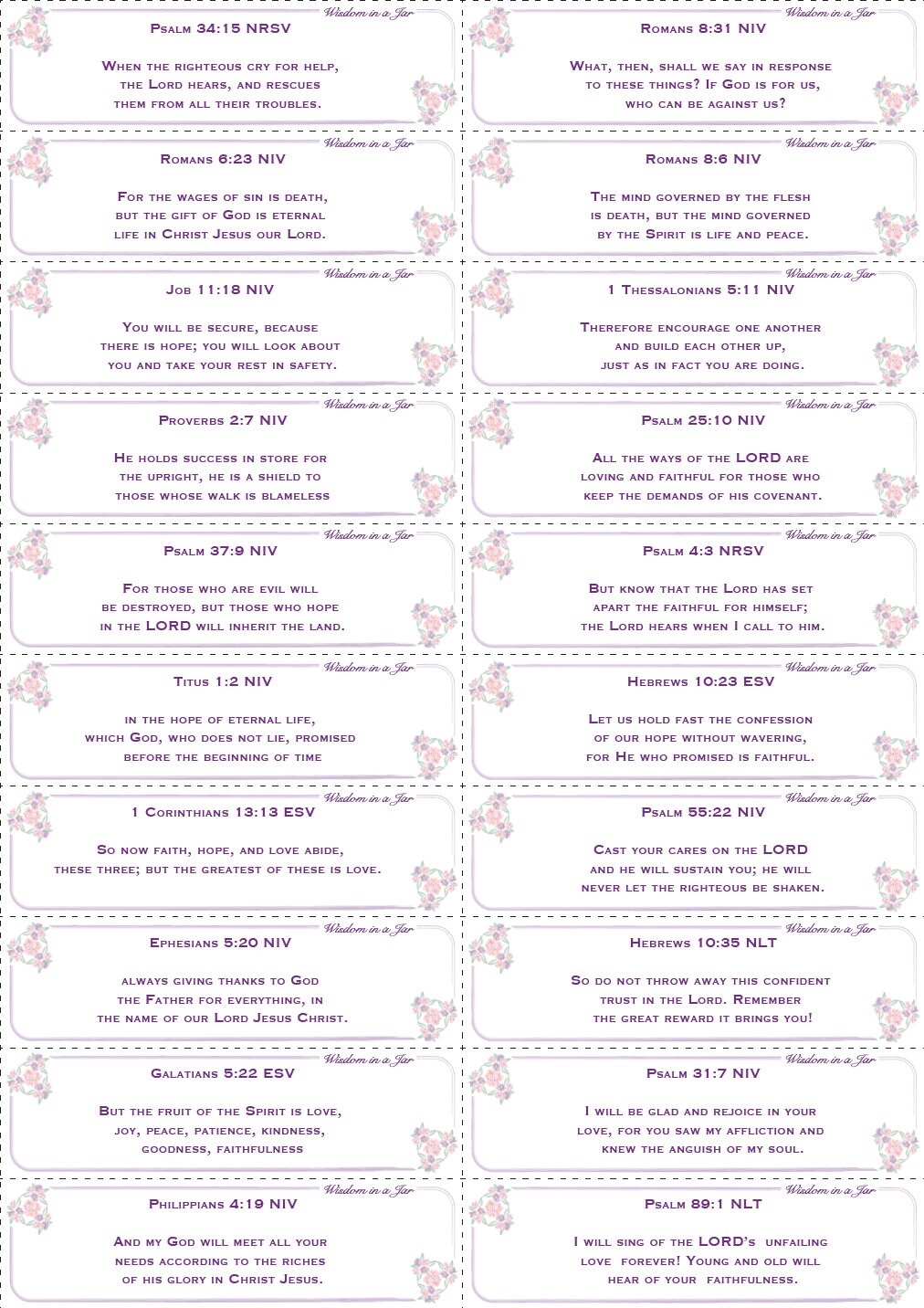 PRINTABLE 365 Bible Verses Of Encouragement For Jar Gift Etsy