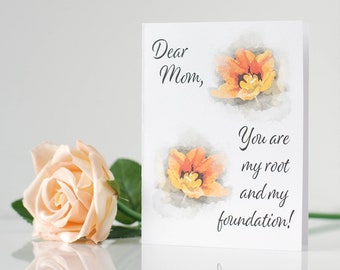Printable Mothers Day Card, Instant Download Greeting Card, Happy Mother's Day Card Mum Gift Mom Gift