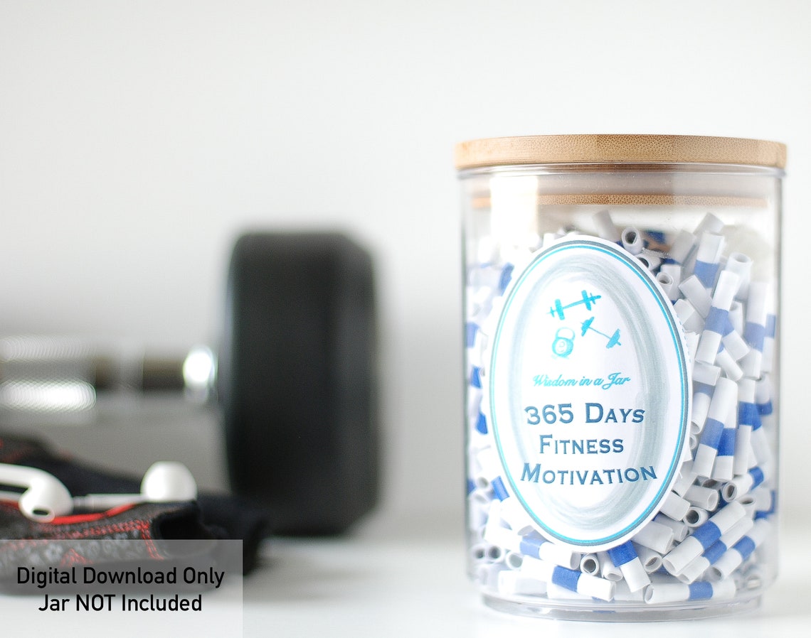 PRINTABLE 365 Fitness Motivation Quotes for a Jar in Original - Etsy