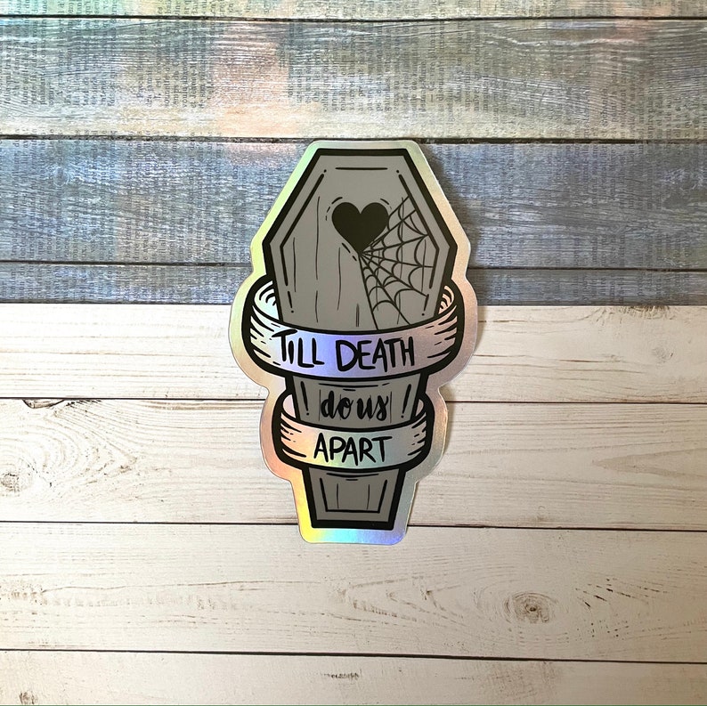 Coffin Sticker Horror Sticker Halloween Sticker Holographic Sticker - Etsy