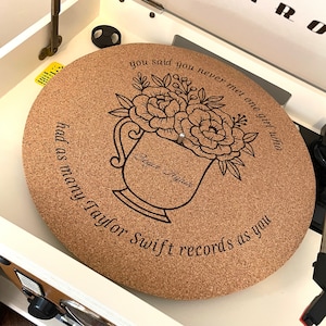 Vinyl Record Slip Mat - Cork Slip Mat - Red Slip Mat