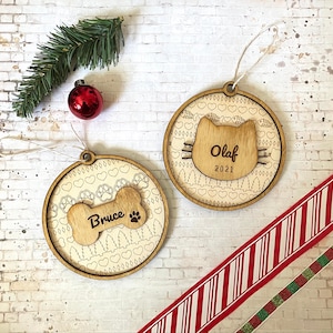 Pet Ornament - Cat Ornament - Dog Ornament - Christmas Ornament - Personalized Pet Ornament