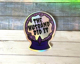 True Crime Sticker - Horror Sticker - Murderino Sticker - MFM Sticker - Halloween Sticker - Holographic Sticker