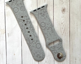 Folklore Watch Band - Smart Watch Band - Engraved Watch Band