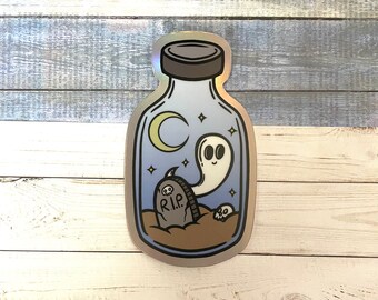 Ghost Sticker - Halloween Sticker - Scary Sticker - Spooky Sticker - Halloween Sticker