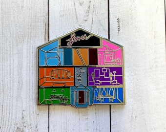 Colorful House Pin