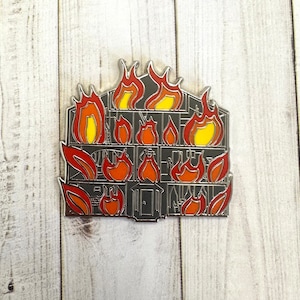 Burning House Pin