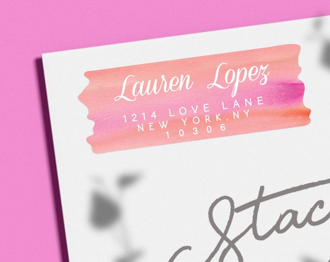 Pink Return Sign Pink Return Address Labels | Personalized Labels | Personalized Return ...