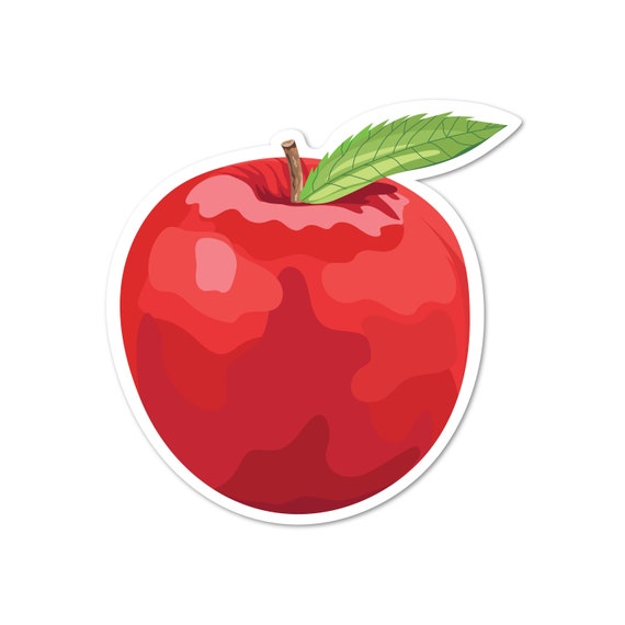 samtale Sophie Wardian sag Red Apple Sticker Fruit Vinyl Stickers Waterproof Sticker - Etsy