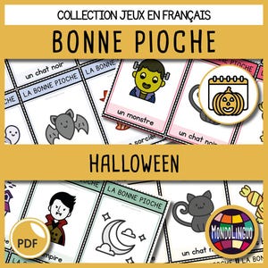 Jeu de cartes - Bonne pioche - Jeu à imprimer - Halloween -  Version française