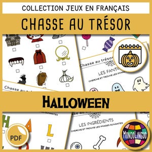Jeu - Chasse au trésor - Jeu à imprimer - Halloween -  Version française