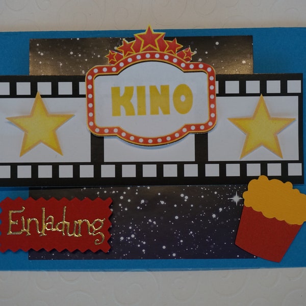 Einladungskarte Kino, 5er Packung