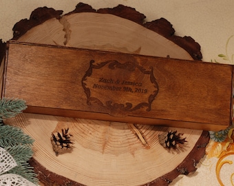 Storage Box Wooden Keepsake Box Knife box Personalized Engraved Box Storage Box Wedding knife box Wooden box for knife Wood box Handmade box
