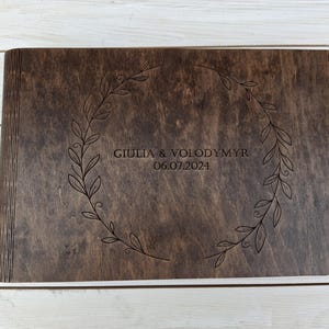 Wedding guest book Wooden photo album Family photo album Wood photo album Wedding photo album Personalized album Custom wedding album