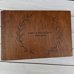 Wood Album Rustic Photo Album Engrave Photoalbum Wooden Photo Album Rustic Wood Album Personalized Album Wedding Album  Wood Photo Album
