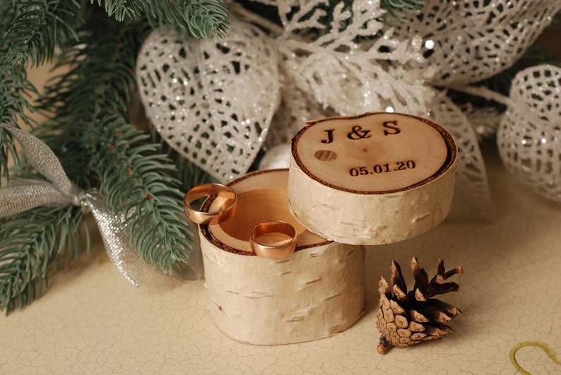 Wooden Ring Box. Ring Box Wood. Rustic Ring Bearer. Wedding Etsy