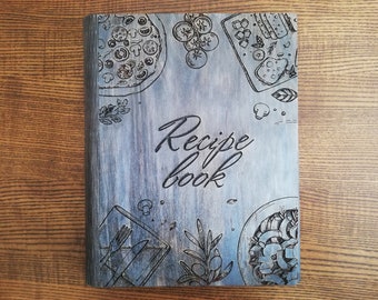 Personalized recipe book Recipe book Custom recipe book Family recipe book Wood recipe book Printable recipe book Recipe book binder