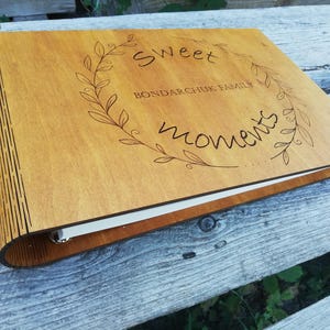 Travel photo book Engraved book Country guest book Custom engraved book Wedding guest book Rustic guestbook Wooden guest book Guestbook A4
