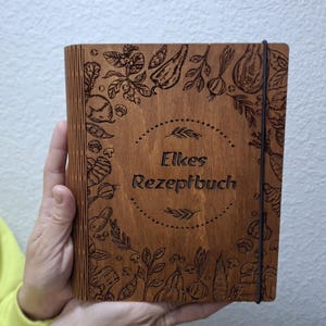 Recipe book binder Rezeptbuch Wooden recipe book Recipe Binder Personalized Mothers Day Wooden Custom Cookbook Gift For Wife Cookbook