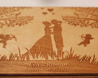 Wooden Memory Book Wooden hardcover Unique Wedding Gift Custom Memory Book Rustic Guest Book Unique Guestbook Event Guest Book