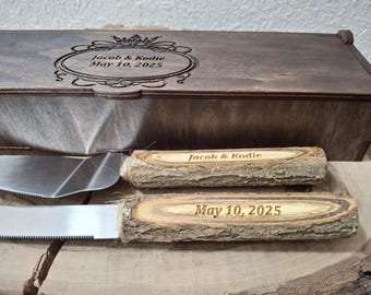 Bridal shower gift Wedding cake set Wedding cake knife Cake cutting set Cake knife set Engraved cake server Wedding set Bride and Groom