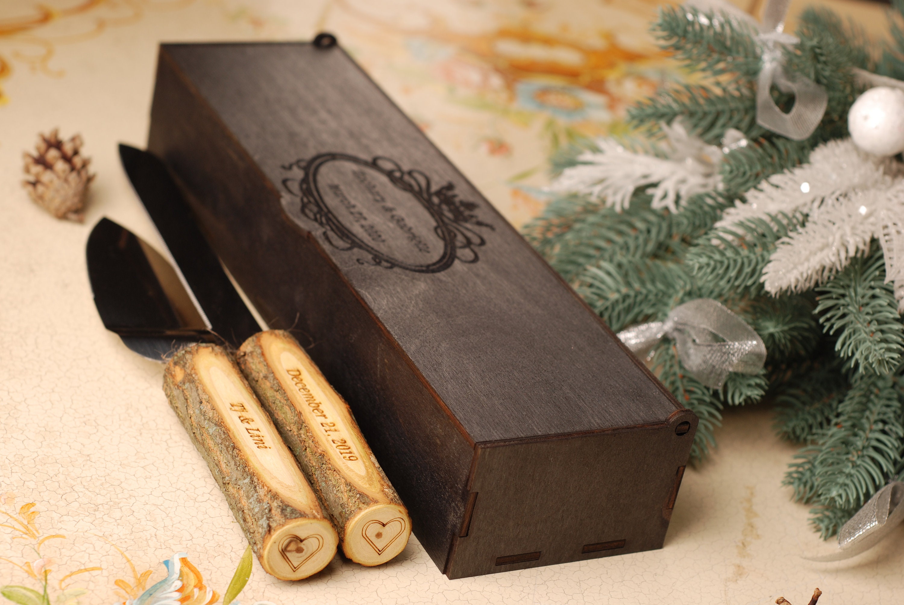 Rustic wedding Cake knife set Wedding gift Wedding knife set Etsy