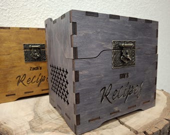 Recipe card box Kitchen organizer Wood recipe box Recipe card box Recipe box Recipe storage Kitchen storage Housewarming gift Kitchen decor