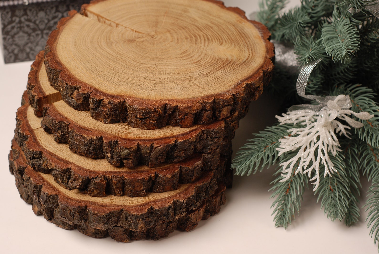 Christmas Cake on Wood