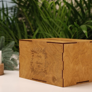 Boîte pour cartes en bois, porte-monnaie de mariage, boîte pour cartes en bois, boîte pour cartes rustique, boîte pour enveloppes de mariage, boîte pour cartes en argent, boîte pour cartes de mariage, porte-cartes