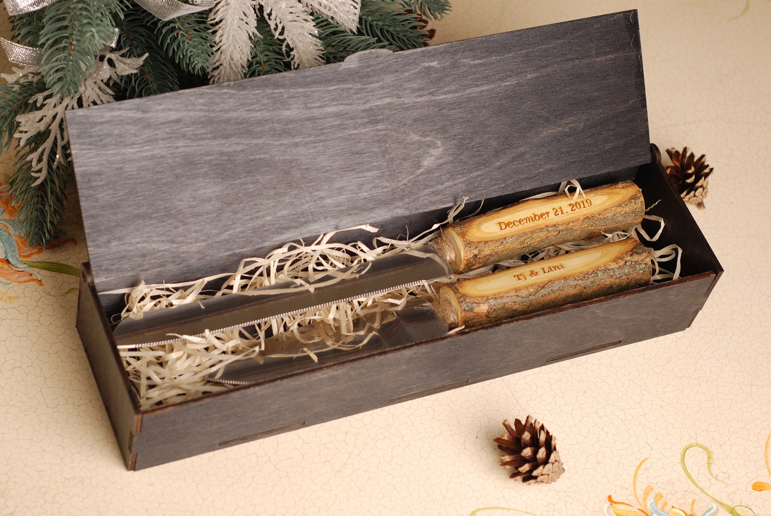 Rustic Wedding Cake Knife Set Wedding Gift Wedding Knife Set Cake