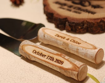 Wedding knife Wedding gift Cake knife set Wedding cake set Personalized knife Cake set Personalized knives Cake knife set Rustic cake server