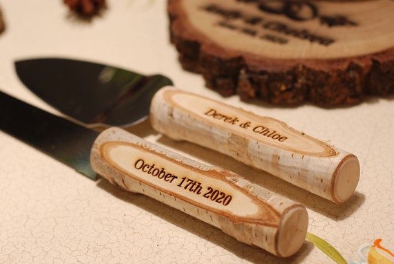 Wedding serving set Cake knife set Cake server set Wedding gift set Wedding cake set Wedding knife set Engraved wedding set