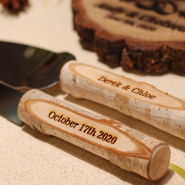 Wedding knife Wedding gift Cake knife set Wedding cake set Personalized knife Cake set Personalized knives Cake knife set Rustic cake server