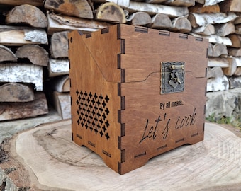 Recipe box and cards Wooden recipe box Custom recipe box Recipe dividers Gift for wife Recipe organizer Family recipe box Kitchen storage