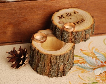 Caja rústica para anillos de boda Caja para anillos con grabado Caja de madera para anillos Caja rústica para bodas Caja rústica para anillos Caja para anillos Caja para anillos de compromiso Portador de anillos