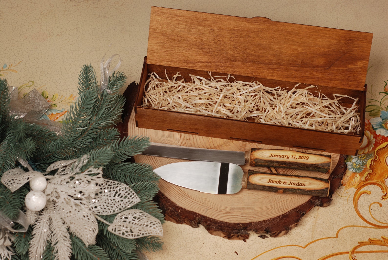 Cake Knife Set Wedding Knife Set Cake Serving Set Wedding Cake Etsy