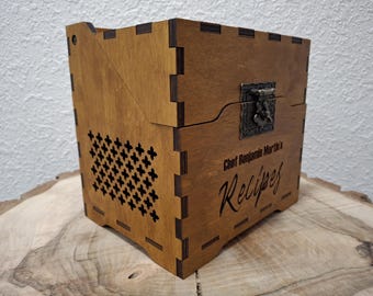 Recipe storage Wooden recipe box Custom recipe box Recipe box and cards Gift for wife Recipe organizer Family recipe box Kitchen storage