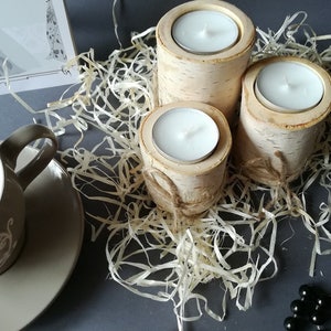 Tree candle holder Wooden candle holder Wooden candlestick Birch candle Wood tealight holder Wooden Tea Light Holder Tealight candlestick