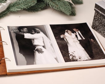 Wood photo book Wooden photo album Family photo album Wood photo album Wedding photo album Personalized album Custom wedding album