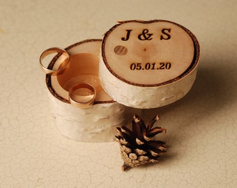 Rustic Ring Bearer Engraved Ring Box Box for Wedding Ring Wooden Ring Box Custom Ring Box Ring Box Wood Wedding Ring Pillow