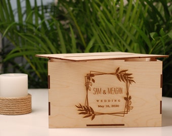 Rustic card box Wooden card box Card box for wedding Card box with slot Wedding money box Custom card box Wood card box Rustic wedding box