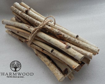 30 Palitos de madera Palitos de madera natural Palitos para manualidades Manualidades en madera Palitos de madera Abedul del bosque Palitos de madera para manualidades Palitos de abedul Rama de madera Madera ecológica