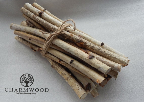 30 Birch Sticks. Wood Crafts. Wooden Sticks. Birch Wood Logs