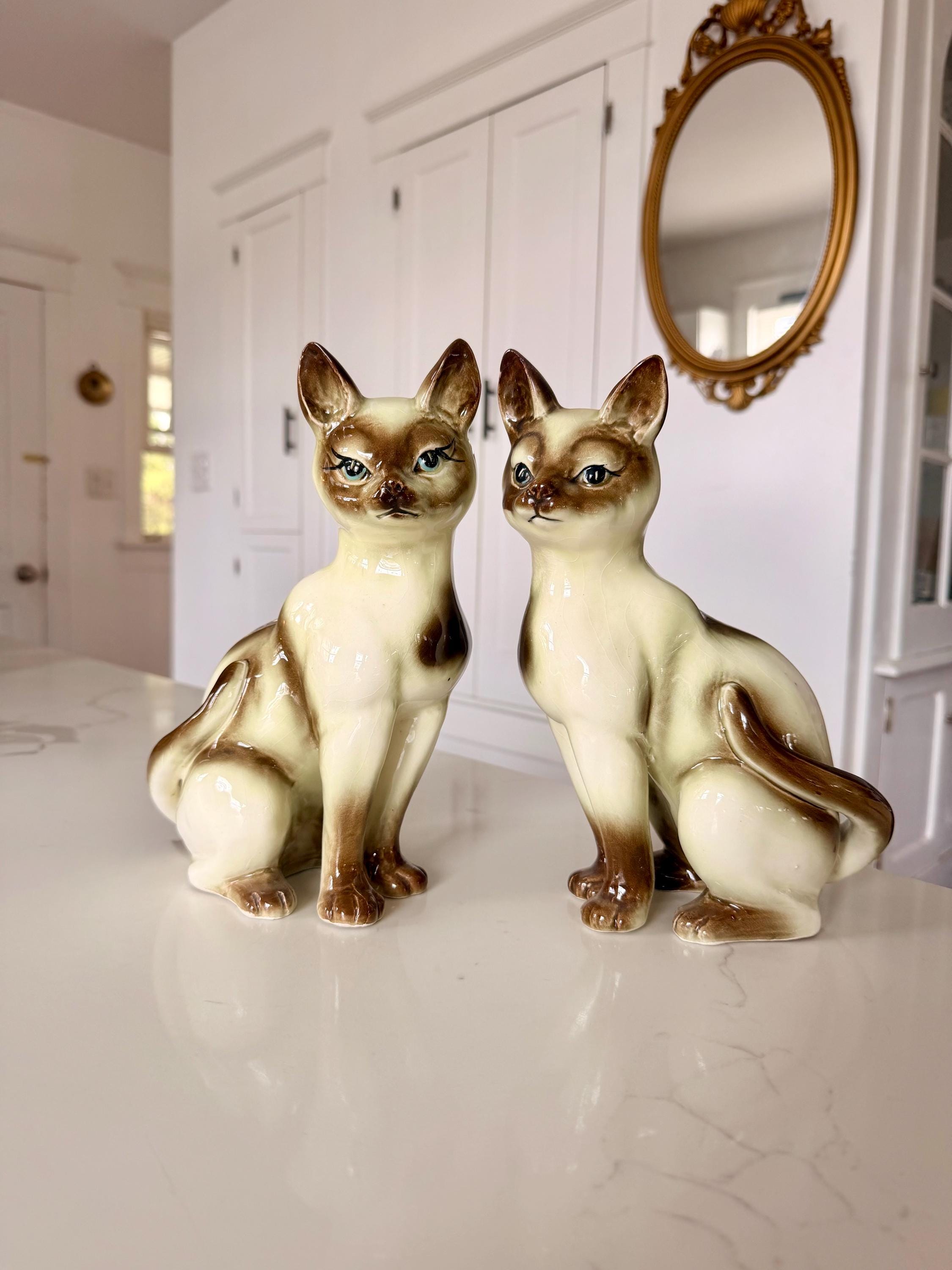 Vintage Cat Ceramic Vase - Etsy